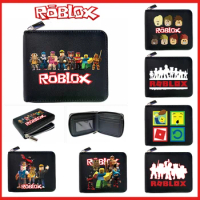 2023 New Roblox Game Zipper Pu Wallet Zero Wallet Coin Fold Short Wallet Card Bag Childrens Toys Halloween Christmas Gift
