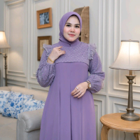 VIONA SET HIJAB SEGI EMPAT PREMIUM TERBARU DEWASA GAMIS MEWAH