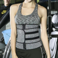 Waist Trainer Body Shaper for Women Plus Size 2 Straps Steel Bones Workout Sauna Trimmer Neoprene Slimming Exercise Corset Tops