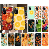 Orange Fruit Phone Case For Xiaomi Redmi Note 13 12 Pro 11S 11 10 Pro 10S Note 12R 12S 12 ProPlus Redmi 10 9C 12