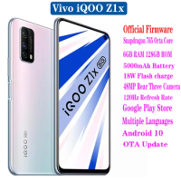 Vivo iQOO Z1x 5G mobile phone Snapdragon 765G 6GB RAM 64GB 128GB ROM 48MP Camera 2408×1080 120Hz 5000mAh Battery 33W Google Play