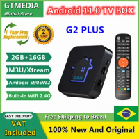 GTMEDIA G2 PLUS Smart TV Box Android 11.0 2GB+16GB Quad Core 4K HD 3D Video Media Player Home Theater TV Set Top Box Support M3U