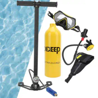 DIDEEP 1L Scuba Diving Tank Equipment Mini Oxygen Tank Diving Goggle High‑pressure Pump Professional Underwater Breathing Kit