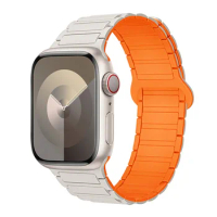 Magnetic Strap For Apple watch band 44 40mm 45 49mm 41mm 38mm 42mm Silicone Loop Bracelet for iWatch series 5 SE 6 7 8 9 Ultra