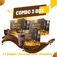 COMBO 3 BOX BELGIAN CHOCOLATE DRINK (20 SACHET X 3 BOX)