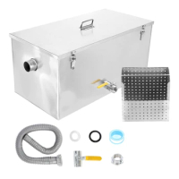 Grease Interceptor Grease Trap Water Oil Trap Filter Separator Kitchen Waste Water Treatment Stainless Steel For Restaurant Home
