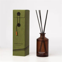 180ml Luxury Reed Diffuser Set with Sticks, Home Oil Aroma Diffuser for Bedroom, Office, Hotel, Bathroom Glass Scented Diffuser