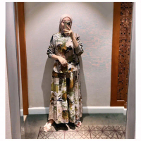 Set Rok Muslimah Ezra Kekinian Rayon Premium - Wanita Setelan Panjang Nyaman
