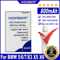 HSABAT 5/6/7/X3 X5 X6 800mAh Battery for BMW GT 5 6 7 X3GT57 i8 X3 X5 X6 5310le 730 740 745 760li MKD35UP 1ICP3/37/57 Batteries