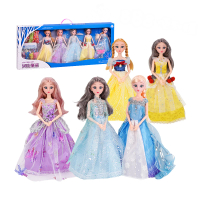 【888ezgo】冰雪魔法公主5入娃娃套裝組（8件衣服+鞋子配件）（0225）