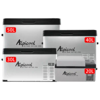 alpicool 50l with good quality dc 12v car portable fridge freezer refrigerator official hot selling vehicle refrigerator