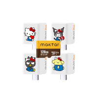 【Maktar】QubiiDuo USB-C 備份豆腐 SANRIO三麗鷗聯名款 128G組(128G記憶卡/Hello kitty/手機備份)