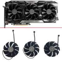 Cooling Fan For EVGA EVGA RTX 2080 TI FTW3 ULTRA Triple Fan Graphics Card Fan Replacement 87MM 4PIN 12V 0.55A PLD09220S12H