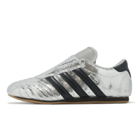 adidas 休閒鞋 Taekwondo W 女鞋 銀 黑 膠底 亮面 無鞋帶 跆拳道鞋 愛迪達 JH9664