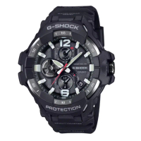 【CASIO 卡西歐】G-SHOCK 藍牙 飛行錶 碳纖維防護 經典黑 GR-B300-1A_54.7mm