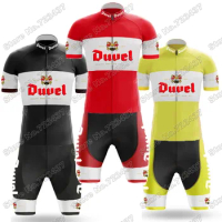 2023 Duvel Cycling Clothing Belgium Beer Cycling Jersey Retro Set Race Road Bike Suit Bicycle Bib Shorts Maillot Fietskleding