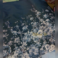 Kain Sutra Silk Motif Bunga. Kain Sutra Motif Grade A( Per 1 Meter)