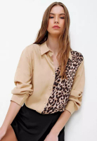 Alacati Animal Printed Blocky Woven Shirt