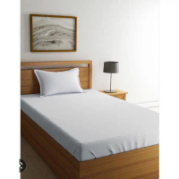 CADAR HOTEL PUTIH SINGLE FLAT SHEET KAIN COTTON 100%
