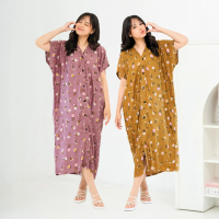 Daster Busui Kerah V Kekininan Estetik Gemes Vol. 1 NAMIRA, NAWARA, JESSIE, THALITA Daster Tidur Mod