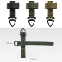Outdoor Keychain Tactical Gear Clip Keeper Pouch Belt Keychain Webbing Gloves Rope Holder Military Hook Nylon Webbing Keyring