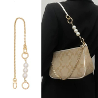 Bag Chain for LV Pochette Accessoires Coach Bags Strap Extension Pearl Chain Extensio Handbag Belt Bag Strapn Bag Accessories