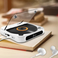 Portable CD Player FM Radio Desktop CD Player With With Dustproof Cover Bluetooth-compatible Speaker A-B Repeat Timer