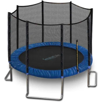 Full Size Backyard Trampoline with Safety Net - Enclosed Trampoline for Kids, Teen, Adult