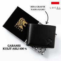 Dompet Pria Cowok Kulit Asli Wallet Original Branded Reven Rogue Original Premium Kartu Uang Lipat d