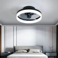 SOURCE Cross-Border Supply Lamp Simple Bedroom round Ceiling Fan Lights DC Frequency Conversion F