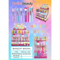 SWEET BEAUTY SET BRUSH 10PCS(1SET BRUSH MAKEUP) BERUS FOUNDATION BLUSHER BULU LEMBUT SENANG TRAVEL