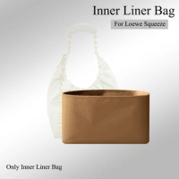Nylon Purse Organizer Insert for Loewe Squeeze Handbag Small Inner Liner Bag Zipper Bag Organizer Insert for Luxury Bags