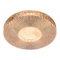 โคมไฟเพดานอะคริลิก LED 48 W Tri-Color LUZINO รุ่น PP-0694-500-SJS(CL)/Remote ขนาด 50x50x8 ซม. สีใส