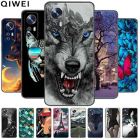 For Xiaomi 12T / 12T Pro 5G Case Cartoon Silicone Soft Phone Cover for Xiaomi 12T 2022 Cases Mi 12 T Pro Wolf Lions Coque Shells