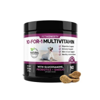 10 in 1 Multivitamin For Dogs, With Glucosamine, Probiotics, Omegas , Support Joint Skin And Coat Health 270g