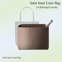 Silk Satin Purse Organizer Insert for Balenciaga Everyday Tote Bag Slim Inner Liner Bag Soft Touch Storage Bag Organizer Insert