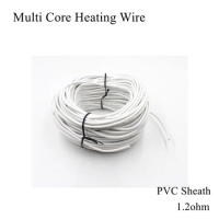 Twin Double Core Heating Wire Alloy Copper Cable Freeze Infrared Dry Water Fire Pipe Frost Warm Car Auto Moto Sewer 1.2ohm 12V