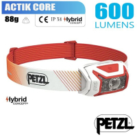 【Petzl】 ACTIK CORE 超輕量標準頭燈(600流明.IPX4防水).LED頭燈.電子燈_E065AA03 紅