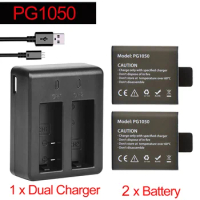 1050mAH PG1050 Battery + Dual Charger For EKEN H9 H9R H3R H8R H8PRO H8 For SJCAM SJ4000 SJ 4000 SJ5000 M10 6000 Camera Batteria