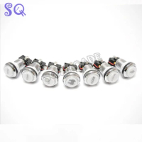 SQ 12V LED Arcade Push Button Microswitch CHROME Silver Plated Illuminated Stents 1/2Players for JAMMA Arcade Game Machine Parts
