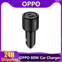 Original OPPO 80W SUPERVOOC Car Charger USB-A 80W Max USB-C 30W Max For OPPO Find X5 PRO Reno 9 Pro