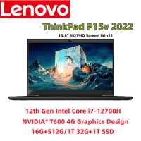 Lenovo Laptop ThinkPad P15v i7-12700H NVIDIA T1200/T600 4GB GDDR6 16G+512G/1T 32G+1T SSD 15.6" 4K/FHD Screen Win11 Notebook