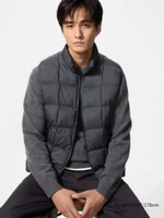UNIQLO PUFFTECH Vest Rompi pria dark gray S
