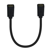 1.4V 8K/60Hz 4K/144Hz Supported mini DisplayPort Female socket panel mount to mini DisplayPort Female Extension Cable - 0.3m