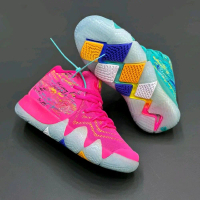 Sepatu Basket Kyrie 4 'NBA 2K18' Friends & Family - Watermelon/University-Gold-Ice