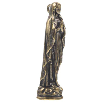 Brass Maria Mama Gifts Mini Animal Figurines Tiny Virgin Mary Decorations Statue Desktop Ornament Mo