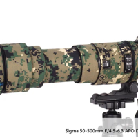 For Sigma APO 50-500mm F/4.5-6.3 DG OS HSM Lens Protective Case Guns Sleeve Foto DSLR Lens Camouflage Coat Rain Cover