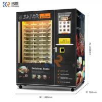 Microwave Heating Hot Food Vending Machine Automatic Fast Food Vending Machine For Meals Soup Hamburger Lunch Box Frozen Food