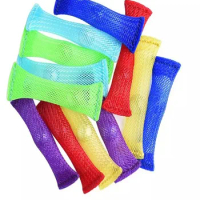 Colorful Mesh Grid Belt Fidget Toys Strong Marble Fidgets Toy Squeeze Squishy toy