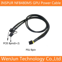 Sleeved INSPUR NF8480M5 Server GPU Graphics Card Power Cable for PCI-E Interface Power Cable 8480 M5 8pin to Dual 8p 3080 2080TI